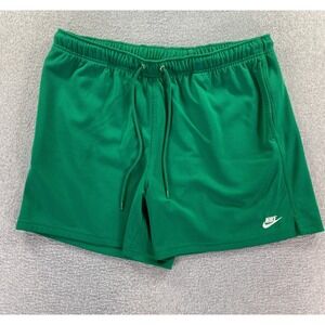 Nike Athletic Shorts Green Men's XL Club Woven Flow Drawstring Waist Pockets